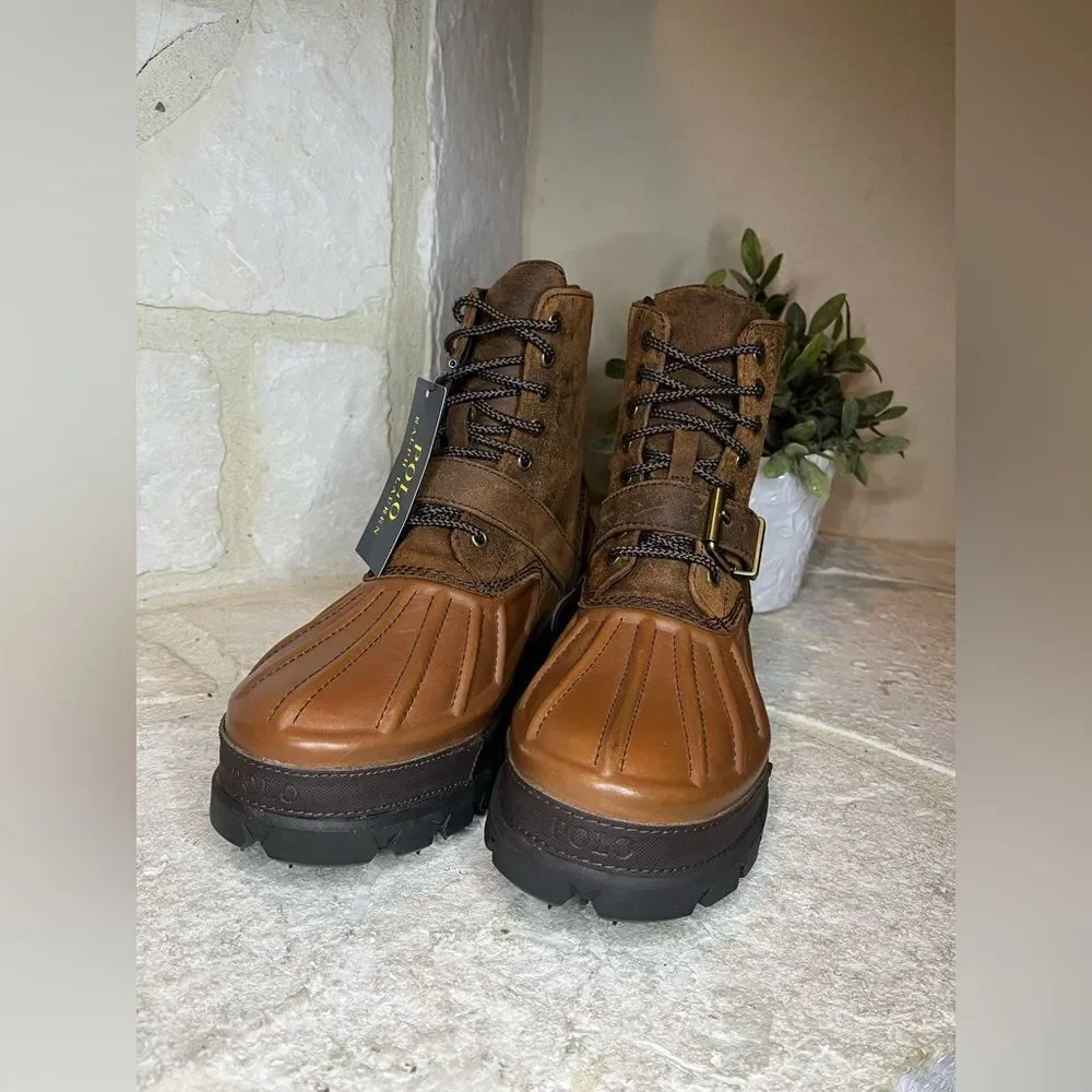 Polo Ralph Lauren Oslo High Waterproof Leather-Suede Boot 9.5